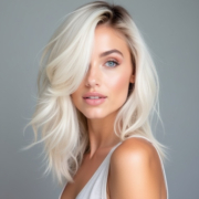 Balayage style in Platinum
