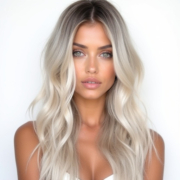 Balayage style in Platinum