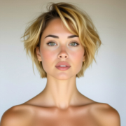 Bixie Cut style in Blonde