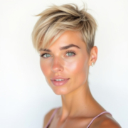 Bixie Cut style in Blonde