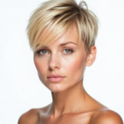 Bixie Cut style in Blonde