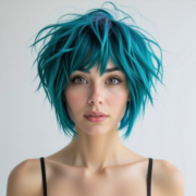 Bixie Cut style in Blue