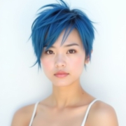 Bixie Cut style in Blue