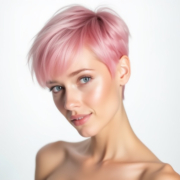 Bixie Cut Pastel style in Pink
