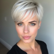 Bixie Cut style in Platinum