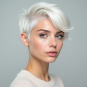 Bixie Cut style in White