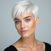 Bixie Cut style in White