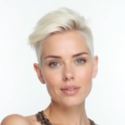 Bixie Cut style in White