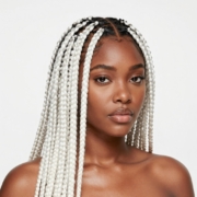 Box Braids style in White