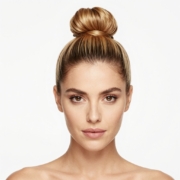 High Bun hairstyle in Blonde (0004) High Bun style in Blonde
