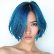 Italian Bob style in Blue