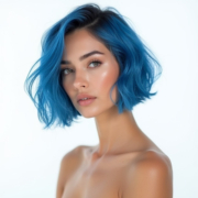 Italian Bob style in Blue