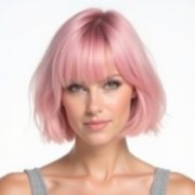 Italian Bob Pastel style in Pink