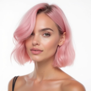 Italian Bob Pastel style in Pink