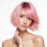 Italian Bob Pastel style in Pink