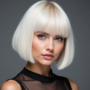 Italian Bob style in Platinum