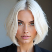 Italian Bob style in Platinum