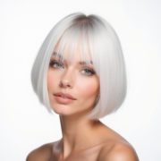 Italian Bob style in Platinum
