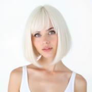 Italian Bob style in White