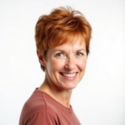 Bixie Cut style for Senior Women in Red