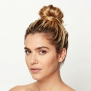 Top Knot style in Blonde