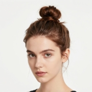Top Knot style in Brown