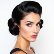 Victory Rolls style in Black