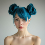 Victory Rolls style in Blue