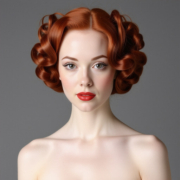 Victory Rolls style in Red
