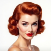 Victory Rolls style in Red