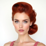 Victory Rolls style in Red