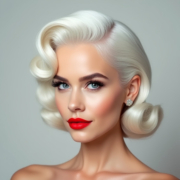 Victory Rolls style in White