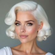 Victory Rolls style in White