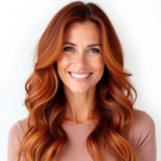 Balayage style for Middle-aged Women in Red