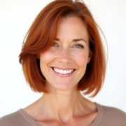 Italian Bob style for Middle-aged Women in Red