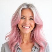 Balayage Pastel style for Older Women in Pink