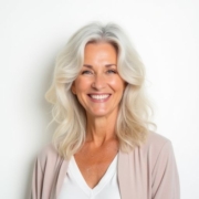 Balayage style for Older Women in White
