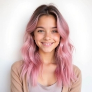 Balayage Pastel Pink hairstyle for Young Girls